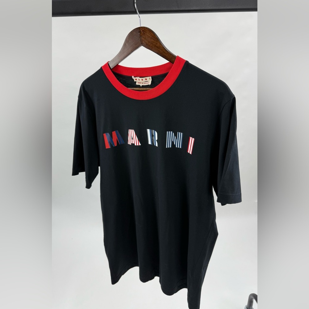 Marni Black and Red Short Sleeve Tee